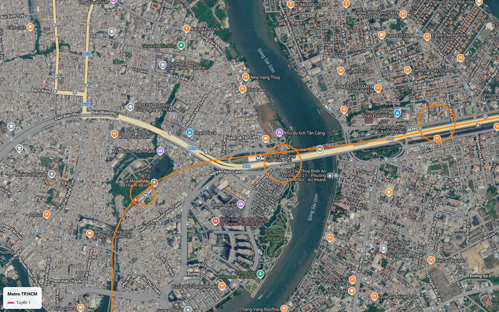 Tuyến metro số 1 TP.HCM vượt sông Sài Gòn bằng cầu riêng bên cạnh cầu Sài Gòn, sang Thảo Điền